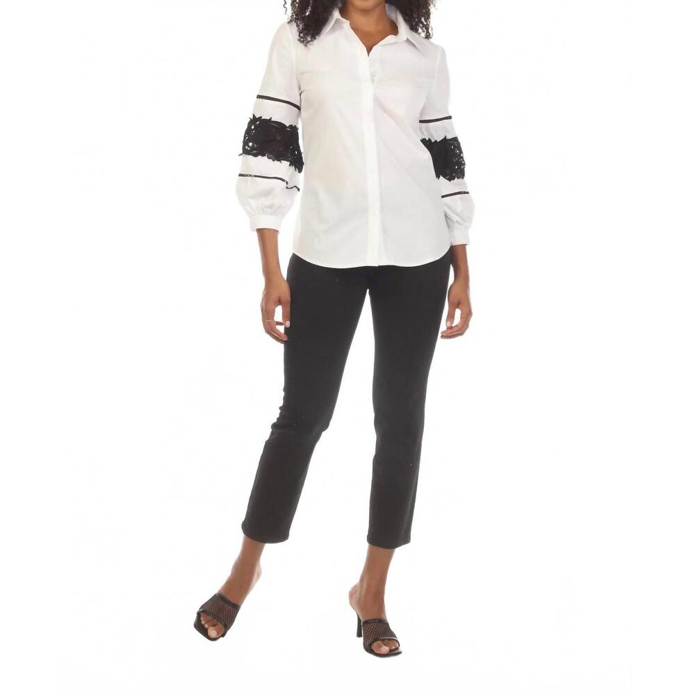 NEW AZI cornelia refined blouse in white